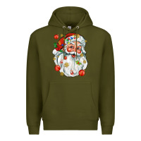 Army Green santa with little christmas Premium Hoodie - AdoDesignShop