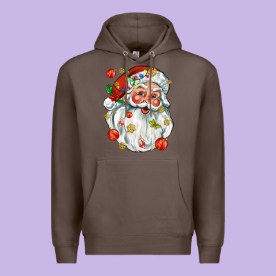 Santa With Little Christmas Premium Hoodie Designed By Adodesignshop