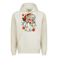 Oatmeal Heather santa with little christmas Premium Hoodie - AdoDesignShop