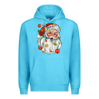 Ocean Blue santa with little christmas Premium Hoodie - AdoDesignShop