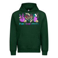 Forest Green peace love nail art Urban Hoodie - AdoDesignShop