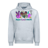 Heather Grey peace love nail art Urban Hoodie - AdoDesignShop