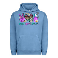 Pigment Pebble Blue peace love nail art Urban Hoodie - AdoDesignShop