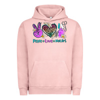Pigment Salmon peace love nail art Urban Hoodie - AdoDesignShop