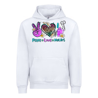 White peace love nail art Urban Hoodie - AdoDesignShop