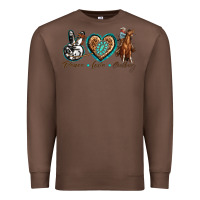Chestnut peace love cowboy Premium Sweatshirt - texasbilliewilder