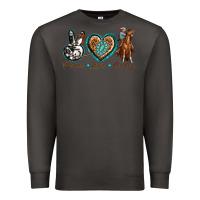 Smoke peace love cowboy Premium Sweatshirt - texasbilliewilder