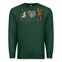 Sports Green peace love cowboy Premium Sweatshirt - texasbilliewilder