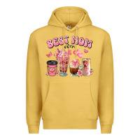 Antique Gold best mom ever floral coffee cups Premium Hoodie - JahusDesignShop