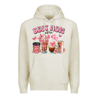 Oatmeal Heather best mom ever floral coffee cups Premium Hoodie - JahusDesignShop