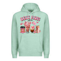 Seafoam best mom ever floral coffee cups Premium Hoodie - JahusDesignShop