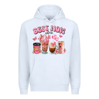 White best mom ever floral coffee cups Premium Hoodie - JahusDesignShop