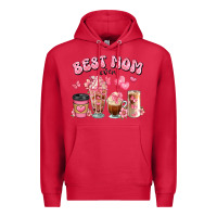 Cardinal best mom ever floral coffee cups Premium Hoodie - JahusDesignShop