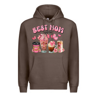 Coffee best mom ever floral coffee cups Premium Hoodie - JahusDesignShop
