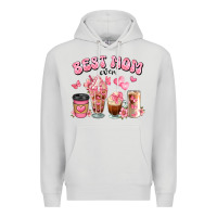 Dove Grey best mom ever floral coffee cups Premium Hoodie - JahusDesignShop