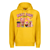 Lemon best mom ever floral coffee cups Premium Hoodie - JahusDesignShop