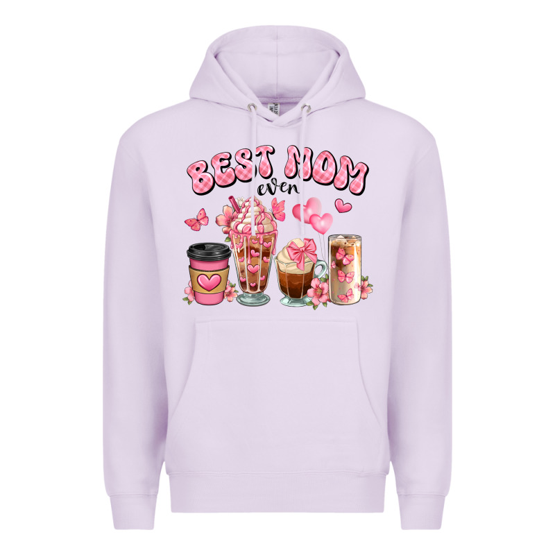 Best Mom Ever Floral Coffee Cups Premium Hoodie by JahusDesignShop | Teevron