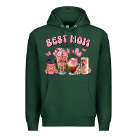 Sports Green best mom ever floral coffee cups Premium Hoodie - JahusDesignShop