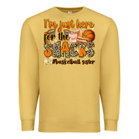 Antique Gold im just here for the snacks basketball sister Premium Sweatshirt - Zillion Design Studio
