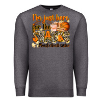 Charcoal Heather im just here for the snacks basketball sister Premium Sweatshirt - Zillion Design Studio