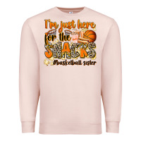 Pale Pink im just here for the snacks basketball sister Premium Sweatshirt - Zillion Design Studio