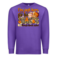 Purple im just here for the snacks basketball sister Premium Sweatshirt - Zillion Design Studio