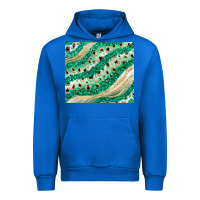 Cobalt green glitter Urban Hoodie - JahusDesignShop