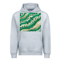 Heather Grey green glitter Urban Hoodie - JahusDesignShop