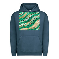 Pigment Midnight Navy green glitter Urban Hoodie - JahusDesignShop