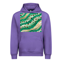 Tulip green glitter Urban Hoodie - JahusDesignShop