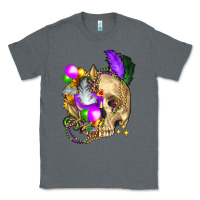 Charcoal Heather mardi gras skull Classic Tee - FaDigitalArtStudio