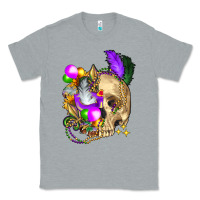 Heather Grey mardi gras skull Classic Tee - FaDigitalArtStudio