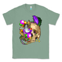 Sage mardi gras skull Classic Tee - FaDigitalArtStudio