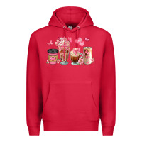 Cardinal floral coffee cups Premium Hoodie - JahusDesignShop