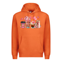 Carrot floral coffee cups Premium Hoodie - JahusDesignShop