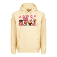 Pina Colada floral coffee cups Premium Hoodie - JahusDesignShop