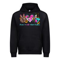 Black peace love hair stylist Urban Hoodie - AdoDesignShop
