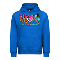 Cobalt peace love hair stylist Urban Hoodie - AdoDesignShop