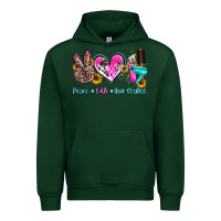 Forest Green peace love hair stylist Urban Hoodie - AdoDesignShop