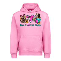 Fuchsia Pink peace love hair stylist Urban Hoodie - AdoDesignShop