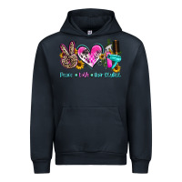 Navy peace love hair stylist Urban Hoodie - AdoDesignShop
