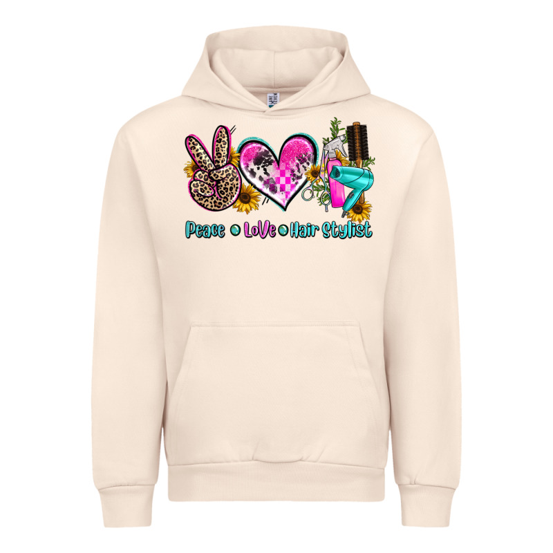 Peace Love Hair Stylist Urban Hoodie by AdoDesignShop | Teevron