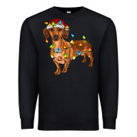 Black Dachshund Christmas Lights Premium Sweatshirt - RanaPortraitStore