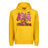 Lemon pink christmas trees Premium Hoodie - AdoDesignShop