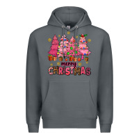 Rock pink christmas trees Premium Hoodie - AdoDesignShop