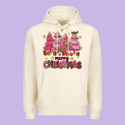 Pink Christmas Trees Premium Hoodie Designed By Adodesignshop