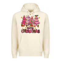 Tofu pink christmas trees Premium Hoodie - AdoDesignShop