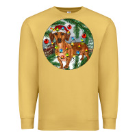 Antique Gold Dachshund Christmas Tree Premium Sweatshirt - RanaPortraitStore