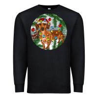 Black Dachshund Christmas Tree Premium Sweatshirt - RanaPortraitStore