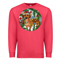 Cardinal Dachshund Christmas Tree Premium Sweatshirt - RanaPortraitStore